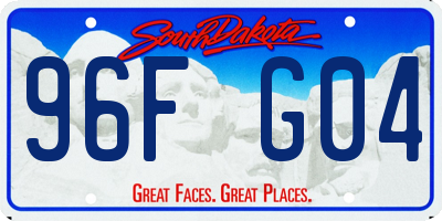 SD license plate 96FG04