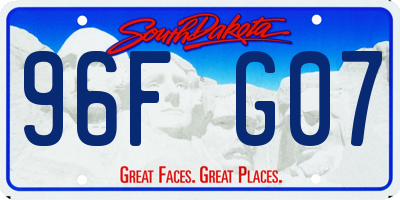 SD license plate 96FG07