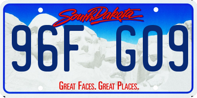SD license plate 96FG09