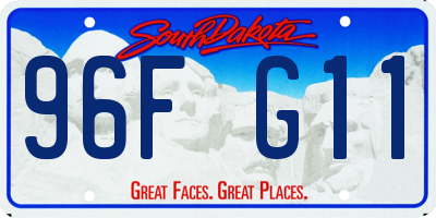 SD license plate 96FG11