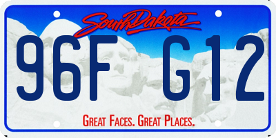 SD license plate 96FG12