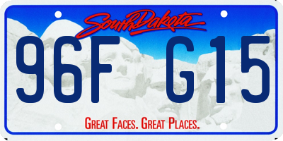 SD license plate 96FG15