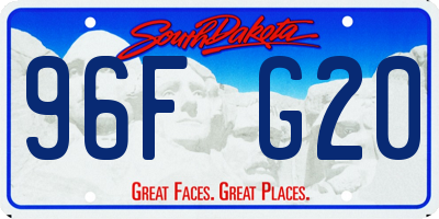 SD license plate 96FG20
