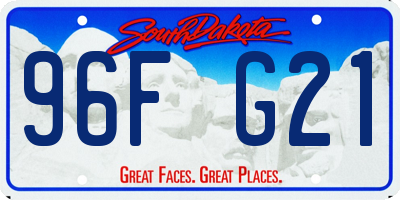 SD license plate 96FG21
