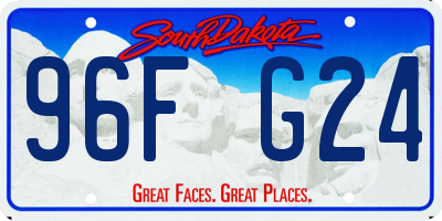 SD license plate 96FG24