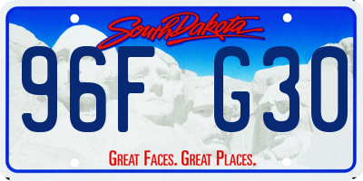 SD license plate 96FG30