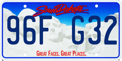 SD license plate 96FG32