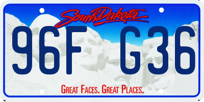 SD license plate 96FG36