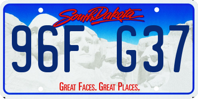 SD license plate 96FG37