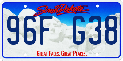 SD license plate 96FG38