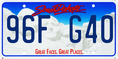 SD license plate 96FG40
