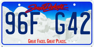 SD license plate 96FG42
