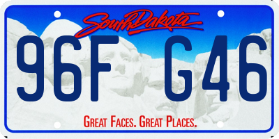SD license plate 96FG46