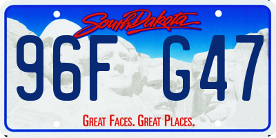 SD license plate 96FG47