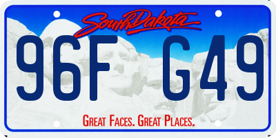 SD license plate 96FG49