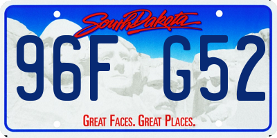 SD license plate 96FG52