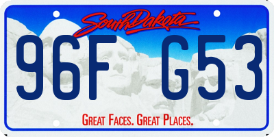 SD license plate 96FG53