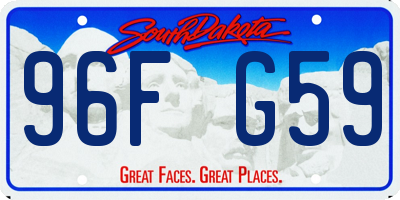 SD license plate 96FG59