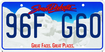 SD license plate 96FG60