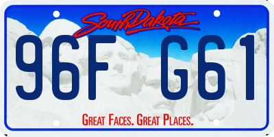 SD license plate 96FG61