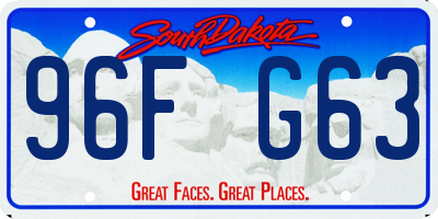 SD license plate 96FG63