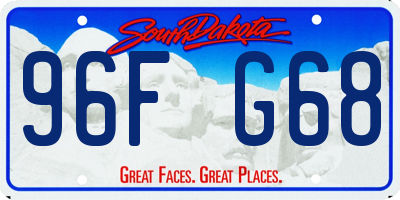 SD license plate 96FG68