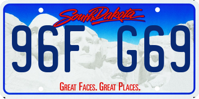 SD license plate 96FG69