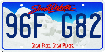 SD license plate 96FG82