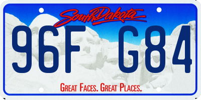 SD license plate 96FG84