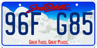 SD license plate 96FG85
