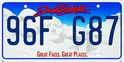 SD license plate 96FG87