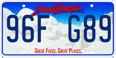 SD license plate 96FG89