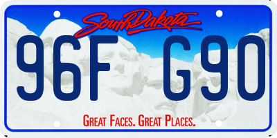 SD license plate 96FG90