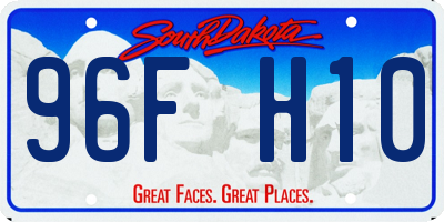 SD license plate 96FH10