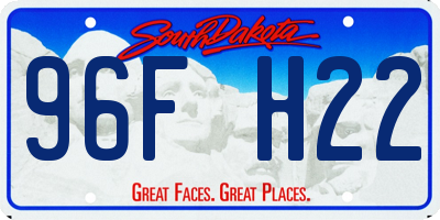 SD license plate 96FH22