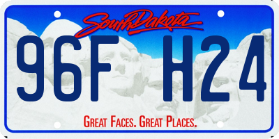 SD license plate 96FH24