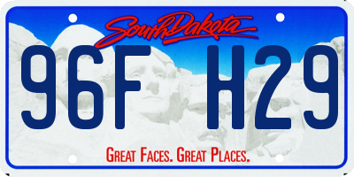 SD license plate 96FH29