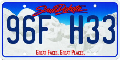 SD license plate 96FH33