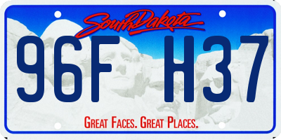 SD license plate 96FH37
