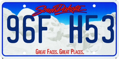 SD license plate 96FH53