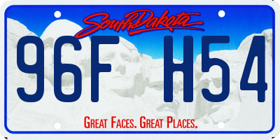 SD license plate 96FH54