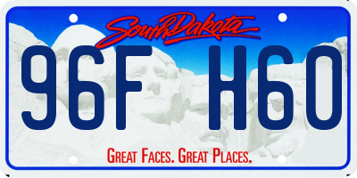 SD license plate 96FH60