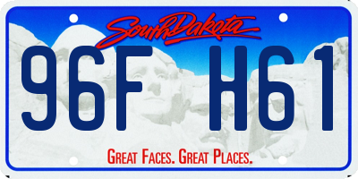 SD license plate 96FH61