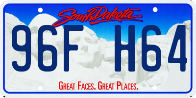 SD license plate 96FH64