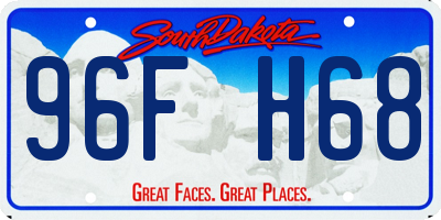 SD license plate 96FH68
