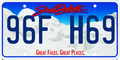 SD license plate 96FH69
