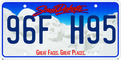 SD license plate 96FH95