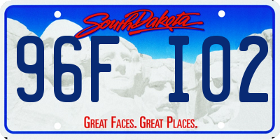 SD license plate 96FI02