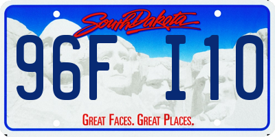 SD license plate 96FI10