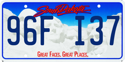 SD license plate 96FI37